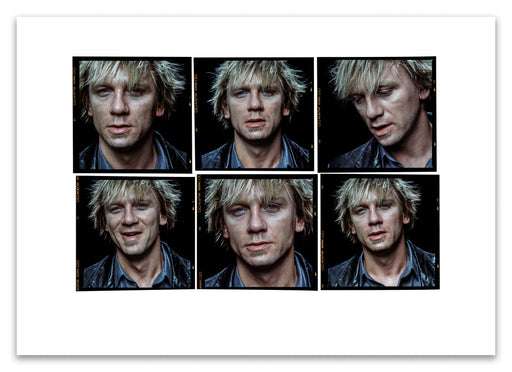 A2 Lightbox print of Daniel Craig by Gavin Evans. Six-frame colour portrait sequence from 1999. Open edition with white border, Lightbox Collection.