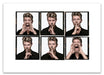 A2 colour Lightbox print of David Bowie by Gavin Evans. Six-frame sequence showing shushing and shouting. Open edition with white border, The Lightbox Collection.