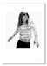 B&W portrait of Iggy Pop dancing in profanity-covered shirt by Gavin Evans, 1996. A3 giclée print with white border, Iggy Pop Collection.