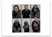 A2 Lightbox print of Ai Weiwei by Gavin Evans. Six colour portraits from Berlin 2018 against grey background. Open edition with white border, Lightbox Collection.