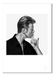 David Bowie profile portrait by Gavin Evans, 1995. Finger to lips in shushing pose. A3 giclée with white border, Bowie Collection.