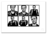 Daniel Craig Lightbox #2, six-frame black and white portraits, London 1998, by Gavin Evans — A2 fine art photography print