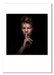 Colour portrait of David Bowie by Gavin Evans, 1995. Eyes closed in intense shushing pose. A3 giclée print with white border, Bowie Collection.