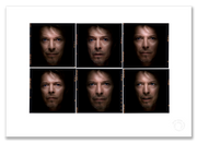 David Bowie Lightbox #6, emerging from darkness, Bowie's favourite portrait, colour, The Session London 1995, by Gavin Evans — A2 fine art photography print