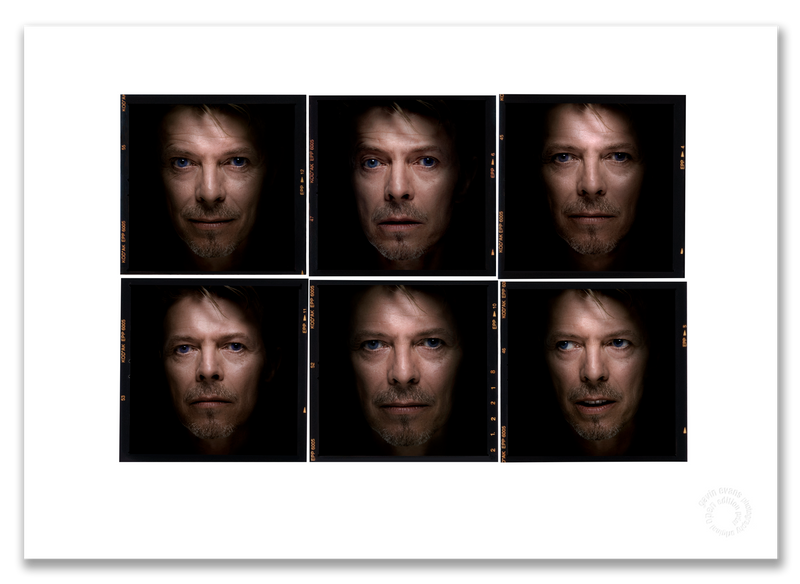 David Bowie Lightbox #6, emerging from darkness, Bowie's favourite portrait, colour, The Session London 1995, by Gavin Evans — A2 fine art photography print