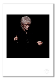 Dusty Springfield, colour portrait, black background, last studio session, London 1995, by Gavin Evans — fine art photography print