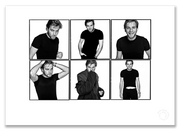 Ewan McGregor Lightbox, six-frame black and white portraits, white background, London 1999, by Gavin Evans — A2 fine art photography print