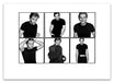 A2 Lightbox print of Ewan McGregor by Gavin Evans. Six black and white portraits from 1999. Open edition with white border, Lightbox Collection.