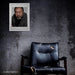 Framed portrait of Ai Weiwei by Gavin Evans, 2018. Personal studio image in aban room display, Icons Collection.oned