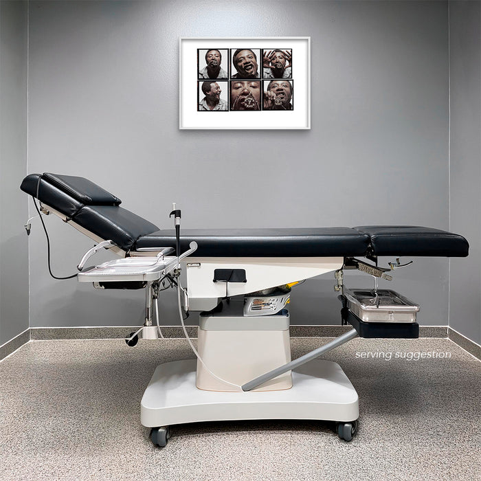 Framed A2 Lightbox of Ol’ Dirty Bastard by Gavin Evans. Colour portrait sequence from 1997. Displayed in surgery, Lightbox Collection.