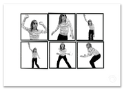 Iggy Pop Lightbox #2, mid-dance, profanity-print shirt, black and white, London 1996, by Gavin Evans — A2 fine art photography print