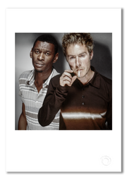 Massive Attack, 3D and Daddy G, studio portrait, London 1997, by Gavin Evans — fine art photography print