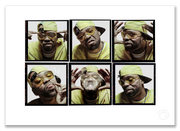Method Man Lightbox, Wu-Tang Clan, six-frame portraits, London April 1997, by Gavin Evans — A2 fine art photography print