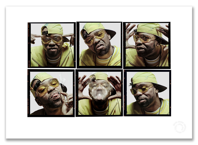 Method Man Lightbox, Wu-Tang Clan, six-frame portraits, London April 1997, by Gavin Evans — A2 fine art photography print