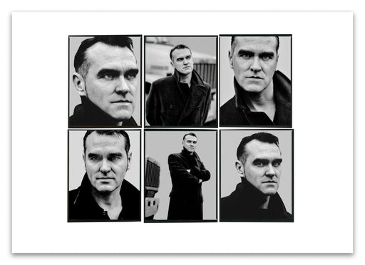 A2 Lightbox print of Morrissey by Gavin Evans. Six B&W portraits from 1997 in Georgia, Atlanta. Open edition with white border, Lightbox Collection.