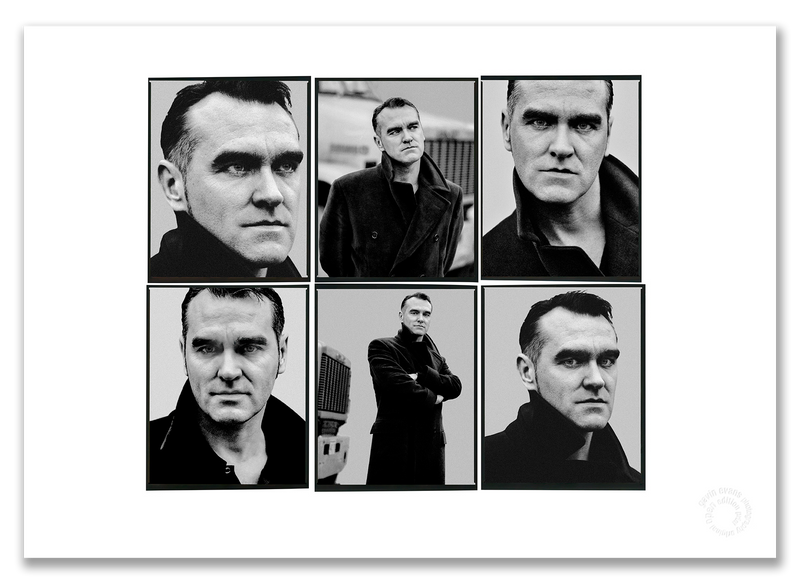 Morrissey Lightbox, The Smiths, six-frame black and white portraits, Atlanta truck stop 1997, by Gavin Evans — A2 fine art photography print