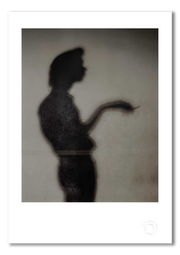 Nick Cave #1, colour shadow portrait, hand outstretched, cigarette, Bayswater London 1989, by Gavin Evans — fine art photography print
