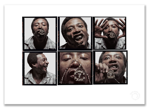 Ol' Dirty Bastard Lightbox, Wu-Tang Clan, six-frame portraits, London April 1997, by Gavin Evans — A2 fine art photography print