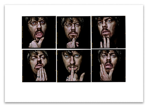 A2 Lightbox print of Suzy Eddie Izzard by Gavin Evans. Six close-up colour portraits from 1998. Open edition with white border, Lightbox Collection.