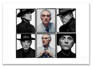Terence Stamp Lightbox, black and white and colour sequence, six-frame portraits, London 1992, by Gavin Evans — A2 fine art photography print