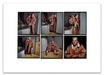 A2 Lightbox print of Terry Gilliam by Gavin Evans. Colour six-frame kitchen sequence in fur coat, 1996. Open edition with white border, Lightbox Collection.